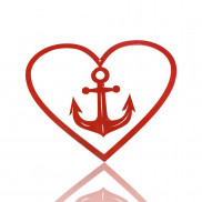 Alu Schild Anker Pulverlack